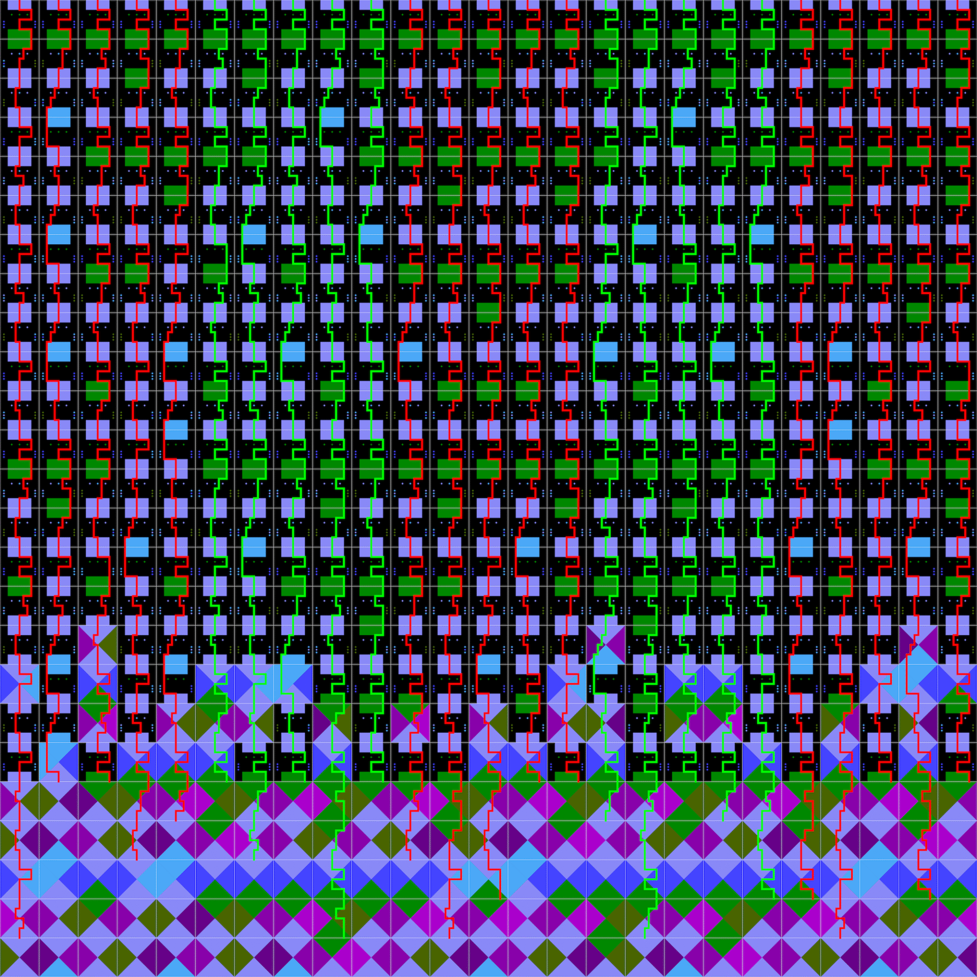 Kari tiling using custom rendering by Linda Saul